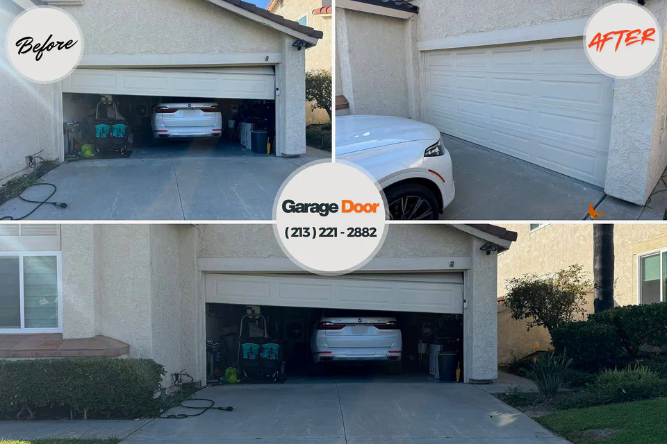 Before and after: garage door repair Deadwood, SD